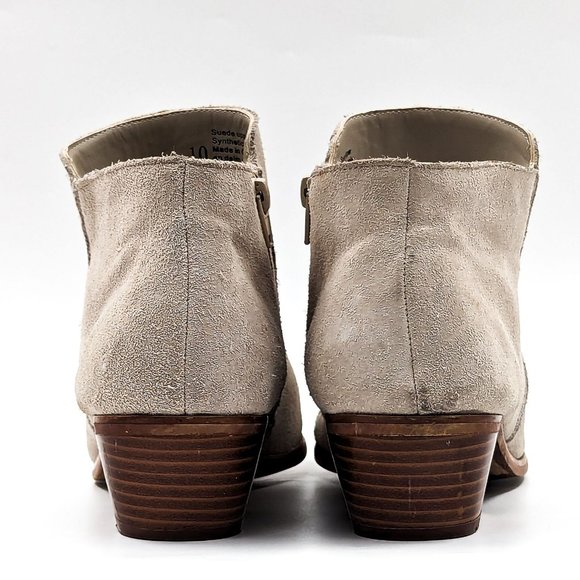 Free People X Ecote Women Low Western Cream Suede ankle Boots size 10 - Picture 9 of 12